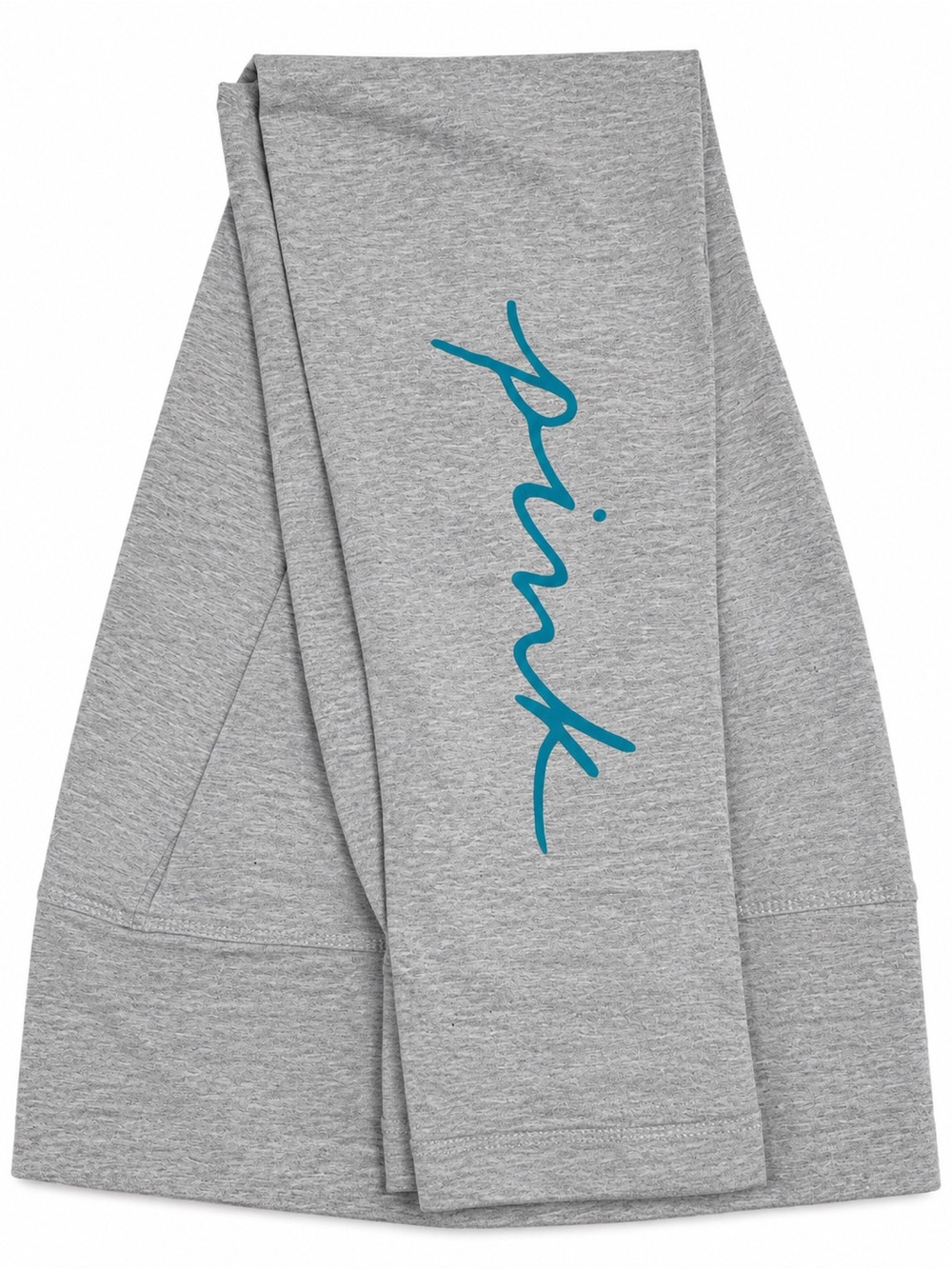 Victoria’s Secret PINK Gray Leggings with Turquoise Script Logo XXL
